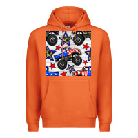 Carrot usa monster truck seamless pattern Premium Hoodie - BundleAndBundleShop