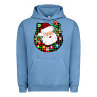 Pigment Pebble Blue horseshoe santa Urban Hoodie - AdoDesignShop