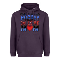 Plum my favorite hockey player calls me mom Heavyweight Hoodie - Zillion Design Studio