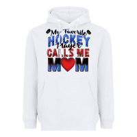 White my favorite hockey player calls me mom Heavyweight Hoodie - Zillion Design Studio