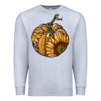 Heather Grey sunflower pumpkin Premium Sweatshirt - RanaPortraitStore