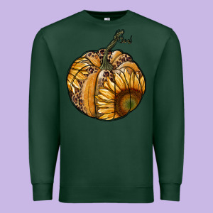 Sunflower Pumpkin Premium Sweatshirt Designed By Ranaportraitstore
