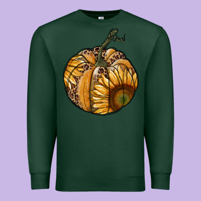 Sunflower Pumpkin Premium Sweatshirt Designed By Ranaportraitstore