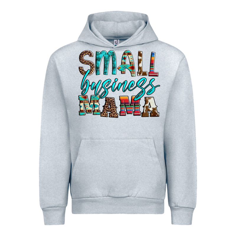 Small Business Mama Leopard Turquoise Aztec Serape Cowhide Urban Hoodie by Artiststas | Teevron