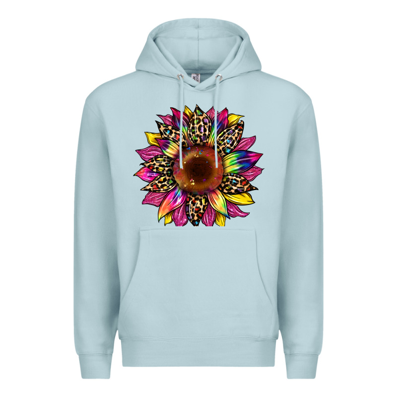 Tie Dye Leopard Sunflower Premium Hoodie by Artiststas | Teevron