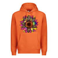 Carrot tie dye leopard sunflower Premium Hoodie - Artiststas