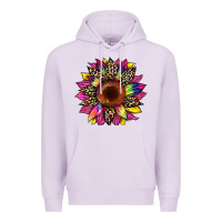 Lilac tie dye leopard sunflower Premium Hoodie - Artiststas