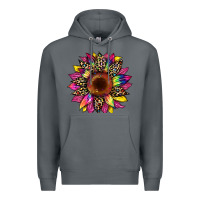 Rock tie dye leopard sunflower Premium Hoodie - Artiststas