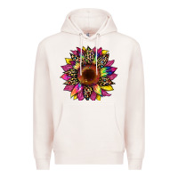 Pale Pink tie dye leopard sunflower Premium Hoodie - Artiststas