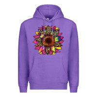 Purple tie dye leopard sunflower Premium Hoodie - Artiststas