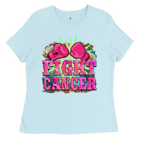 Baby Blue fight cancer Ladies Tee - BarkalooDesign