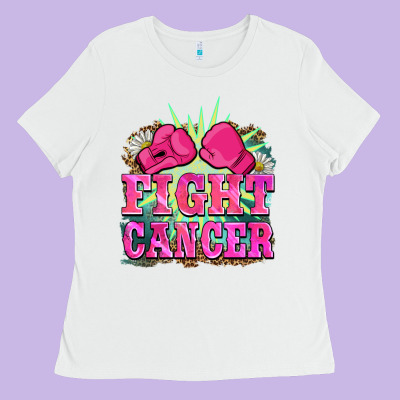Fight Cancer Ladies Tee Designed By Barkaloodesign