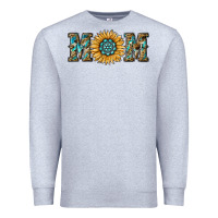 Heather Grey sunflower mom Premium Sweatshirt - RanaPortraitStore
