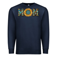 Navy sunflower mom Premium Sweatshirt - RanaPortraitStore