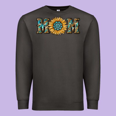 Sunflower Mom Premium Sweatshirt Designed By Ranaportraitstore
