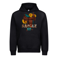 Black saddle up cowboy western sunflowers Urban Hoodie - Artiststas