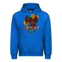 Cobalt saddle up cowboy western sunflowers Urban Hoodie - Artiststas