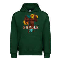 Forest Green saddle up cowboy western sunflowers Urban Hoodie - Artiststas