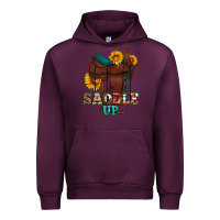 Mauve Wine saddle up cowboy western sunflowers Urban Hoodie - Artiststas