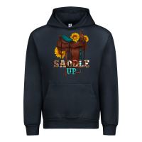 Navy saddle up cowboy western sunflowers Urban Hoodie - Artiststas