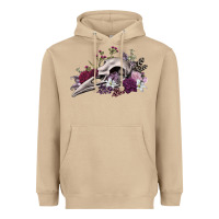 Mushroom Boho floral raven skull Heavyweight Hoodie - RanaPortraitStore