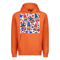 Carrot 4th of july patriotic gnome seamless pattern Premium Hoodie - BundleAndBundleShop