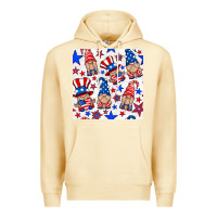 Pina Colada 4th of july patriotic gnome seamless pattern Premium Hoodie - BundleAndBundleShop