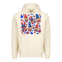 Tofu 4th of july patriotic gnome seamless pattern Premium Hoodie - BundleAndBundleShop