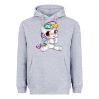 Heather Grey pride cute unicorn Heavyweight Hoodie - texasbilliewilder