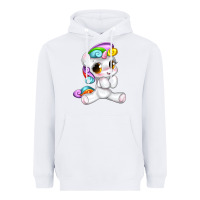 White pride cute unicorn Heavyweight Hoodie - texasbilliewilder
