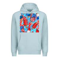 Blue Mist 4th of july popsicle seamless pattern Premium Hoodie - BundleAndBundleShop
