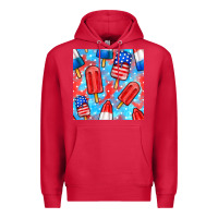 Cardinal 4th of july popsicle seamless pattern Premium Hoodie - BundleAndBundleShop