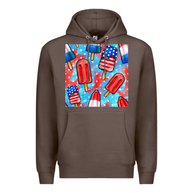 4th Of July Popsicle Seamless Pattern Premium Hoodie by BundleAndBundleShop | Teevron