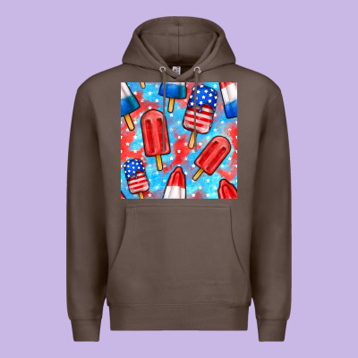 4th Of July Popsicle Seamless Pattern Premium Hoodie Designed By Bundleandbundleshop