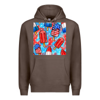 Coffee 4th of july popsicle seamless pattern Premium Hoodie - BundleAndBundleShop