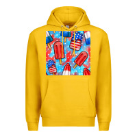 Lemon 4th of july popsicle seamless pattern Premium Hoodie - BundleAndBundleShop