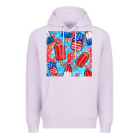 Lilac 4th of july popsicle seamless pattern Premium Hoodie - BundleAndBundleShop