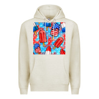 Oatmeal Heather 4th of july popsicle seamless pattern Premium Hoodie - BundleAndBundleShop