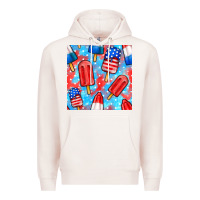 Pale Pink 4th of july popsicle seamless pattern Premium Hoodie - BundleAndBundleShop