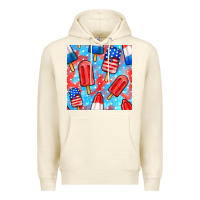 Sandshell 4th of july popsicle seamless pattern Premium Hoodie - BundleAndBundleShop