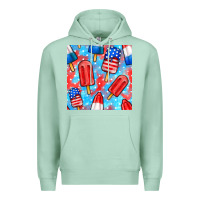 Seafoam 4th of july popsicle seamless pattern Premium Hoodie - BundleAndBundleShop
