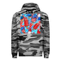 Slate Camo 4th of july popsicle seamless pattern Premium Hoodie - BundleAndBundleShop