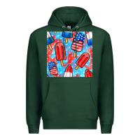 Sports Green 4th of july popsicle seamless pattern Premium Hoodie - BundleAndBundleShop