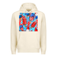 Tofu 4th of july popsicle seamless pattern Premium Hoodie - BundleAndBundleShop