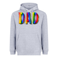 Heather Grey pride dad Heavyweight Hoodie - texasbilliewilder