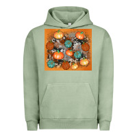 Pigment Oil Green cowhide pumpkin Urban Hoodie - AdoDesignShop