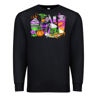 Black Halloween Nurse Coffee Cups Premium Sweatshirt - texasbilliewilder