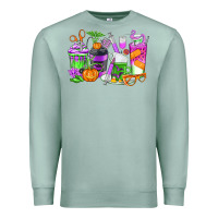 Seafoam Halloween Nurse Coffee Cups Premium Sweatshirt - texasbilliewilder