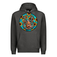 Charcoal Heather horseshoe circle Premium Hoodie - JahusDesignShop