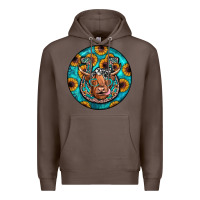 Coffee horseshoe circle Premium Hoodie - JahusDesignShop